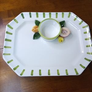 Handmade Italian Metif Ceramic Serving  Platter